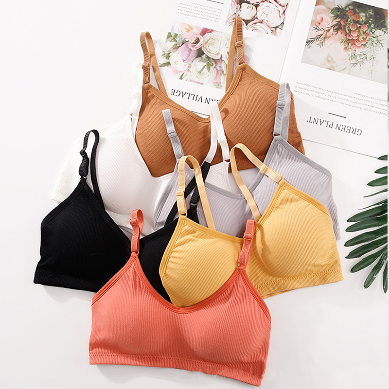 T Shirt Bra Seamless - 夏用ワイヤレスブラジャー女性シームレスブラレットセクシーな耐衝撃スポーツブラジャー女性用睡眠タンクトップランジェリー