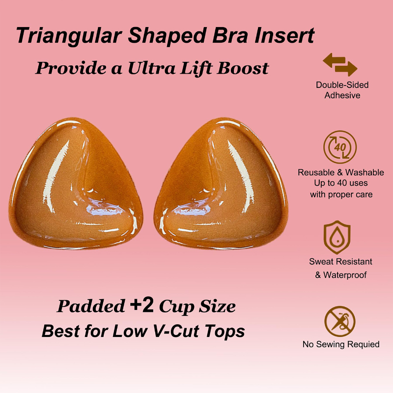 Strapless Bra Adhesive - Kave 1/2 ペア両面粘着ブラジャー - 目に見えない粘着ブラパッドインサート、プッシュアップビキニ水着ストラップレスドレス用
