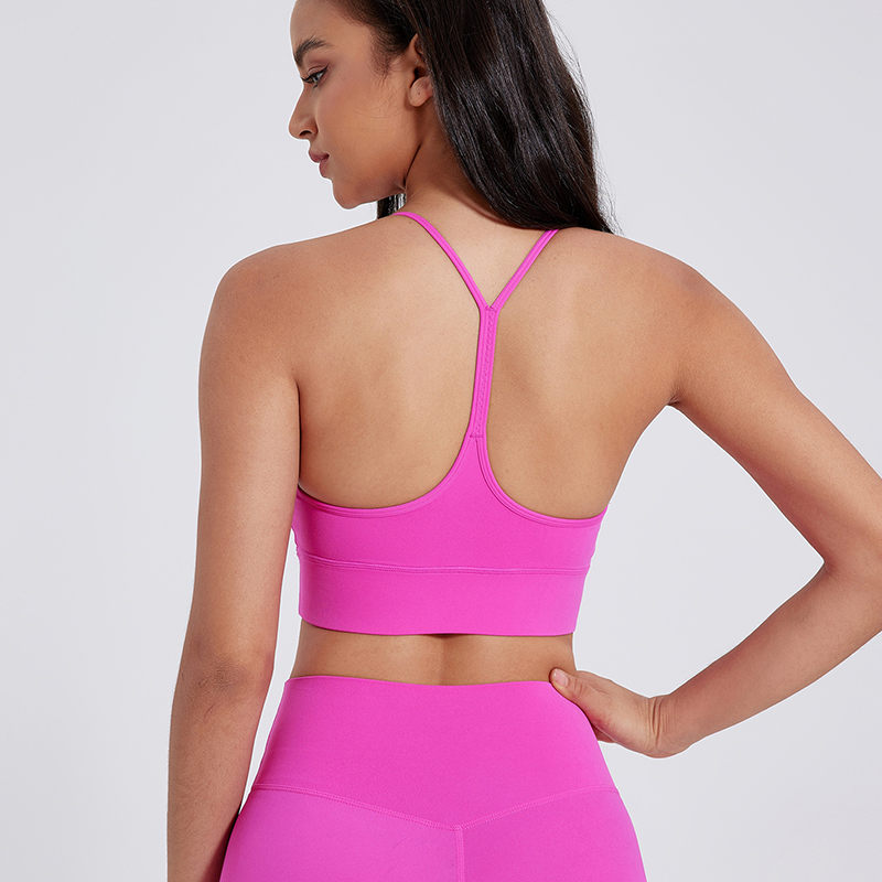 Sports Bra Racerback - 女性用スポーツヨガブラ Y字型フィットネススポーツブラ ソフト高強度タイトトップ総合トレーニングジムヨガ下着