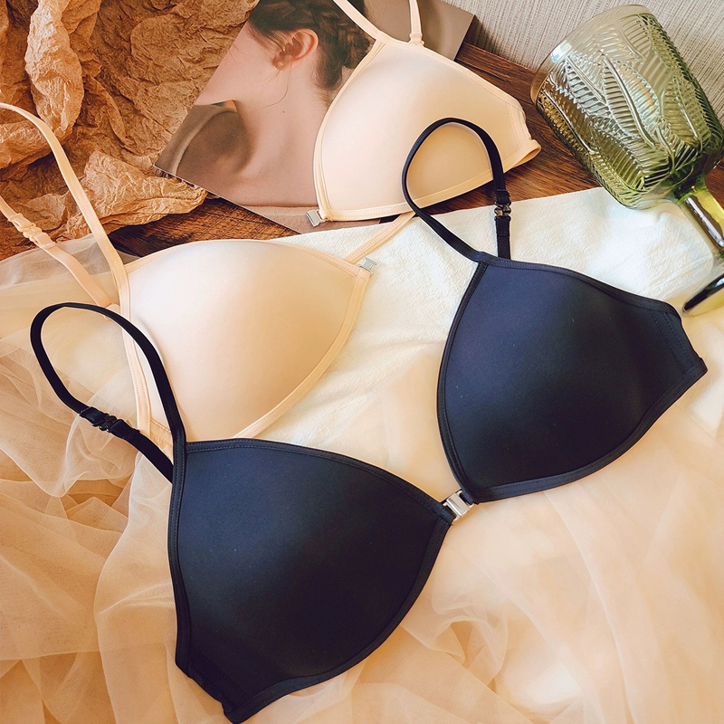 Sleep Bra Bralette - 女性のシームレスなブラジャーディープ V ネックブラジャー調節可能なストラップ下着ワイヤレスプッシュアップ Bralette 女性睡眠ソフトランジェリー