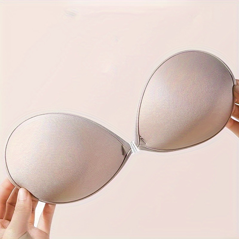 Backless Bra Sticky - 見えないプッシュアップブラ、粘着式シリコンバスト、結婚式用フロントクロージャー、スティッキーブラ、黒肌用、バックレス、ストラップレスブラ