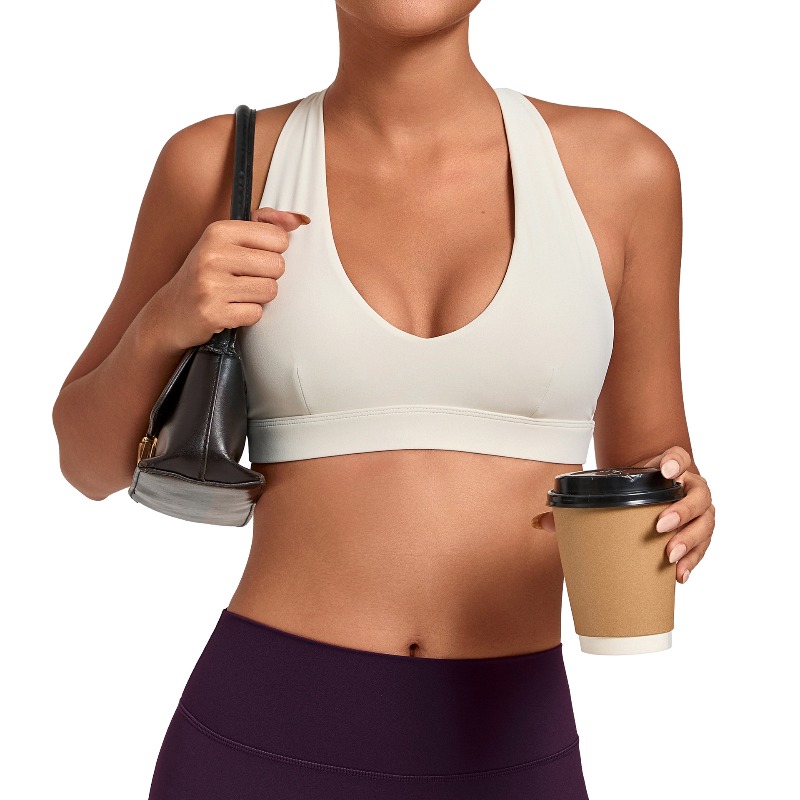 Sports Bra Racerback - サムレス レディース ジム ワークアウト スポーツブラ 集中力アップ
