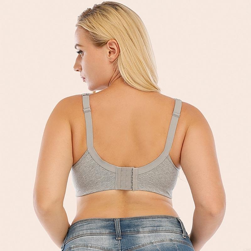 Cotton Bra Everyday - L38E レディース ワイヤレス ビッグサイズ レース ブラジャー