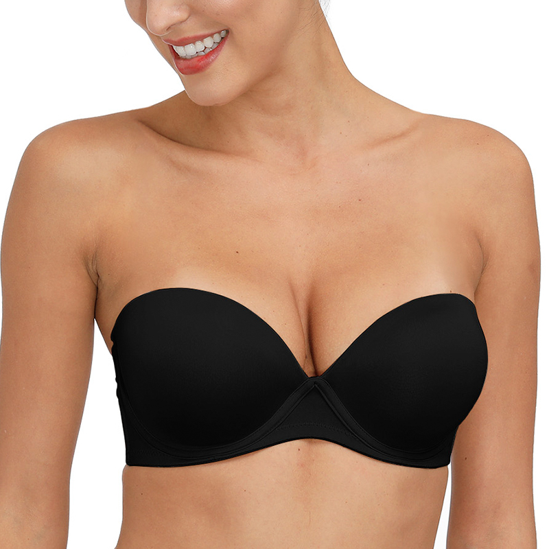 Convertible Bra Multiway - 女性用ストラップレスブラ,調節可能,コンバーチブル,ホルター,パッド入り,プッシュアップ,クロス,マルチウェイクロス,日常,ディープVネック,セクシー,新品