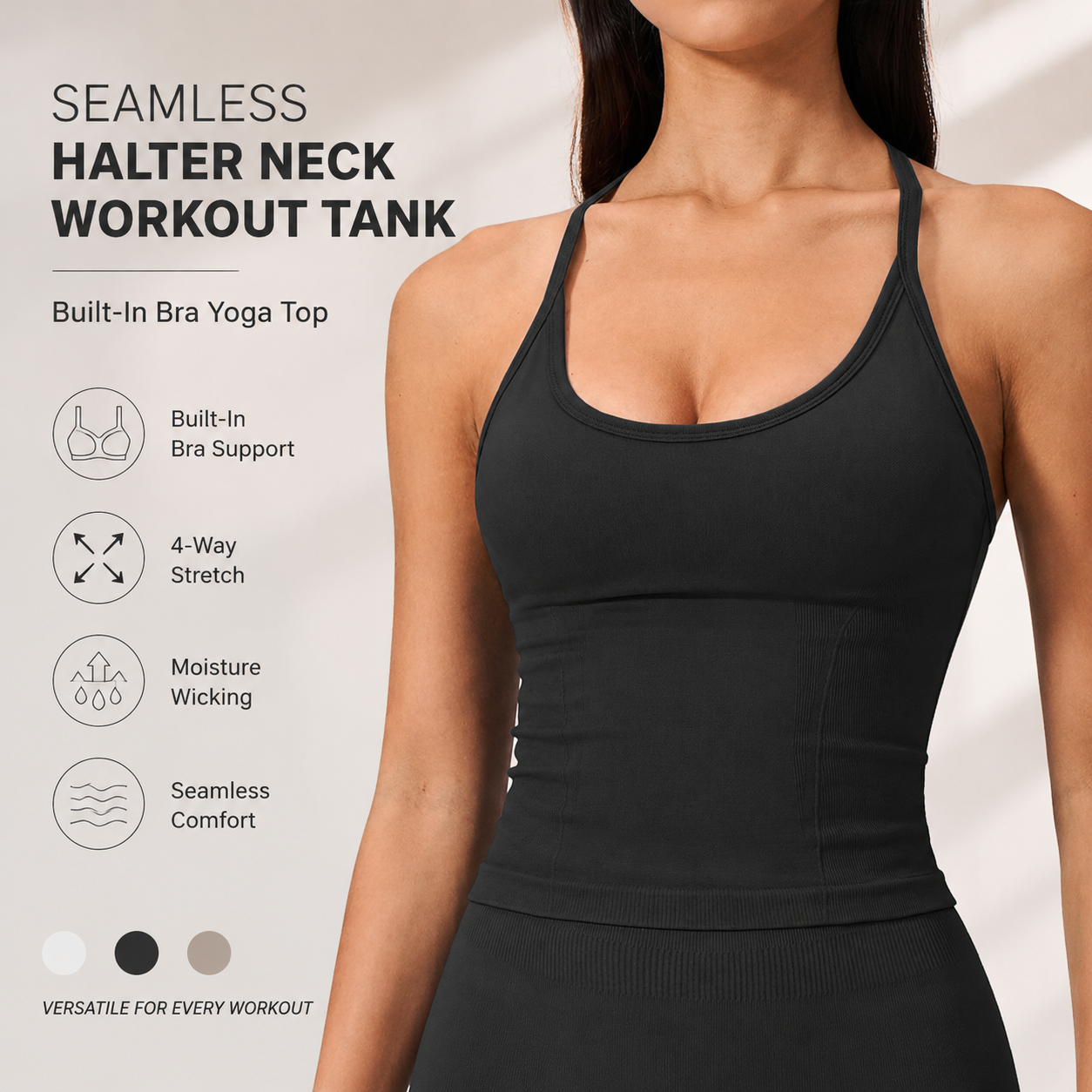 T Shirt Bra Seamless - 高級2in1ヨガタンクトップ（内蔵ブラ付き）レディースプレミアムシームレスワークアウトトップ脇肉すっきりジムベストマット仕上げ女性用