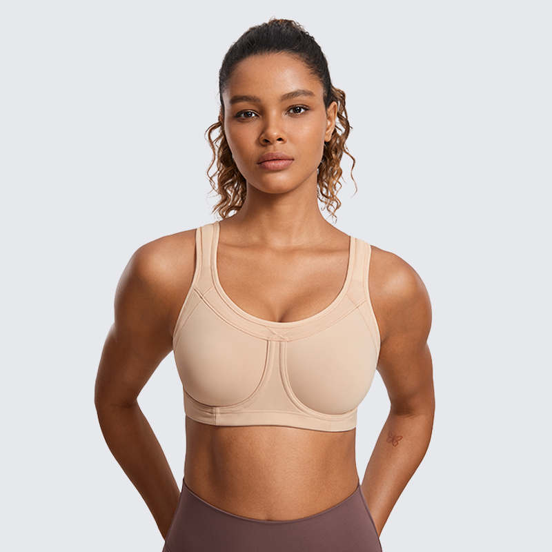 Underwire Bra Padded - SYROKAN 女性スポーツブラ高衝撃性取り外し可能なパッドスポーツブラアンダーワイヤーフルカバレッジサポートワークアウトランニングブラ