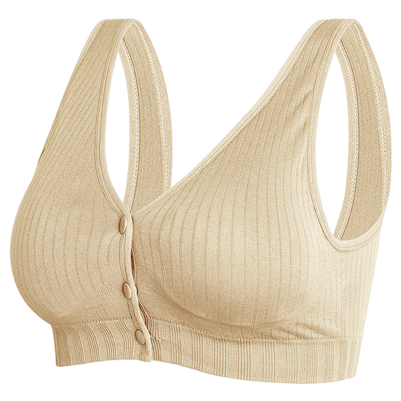 Full Coverage Bra - 大きいカップ調整ギャザーなしスチールリングブラジャー マタニティ大きいサイズ授乳ブラジャー フロントオープンボタン授乳ブラジャー