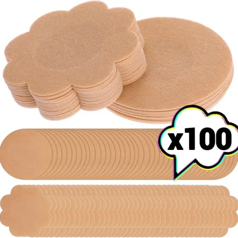 Strapless Bra Adhesive - 10/100 個女性乳首カバー自己粘着リフトアップ胸花びら女性見えないブラジャー粘着胸乳首シールドパッドブラジャーアクセサリー