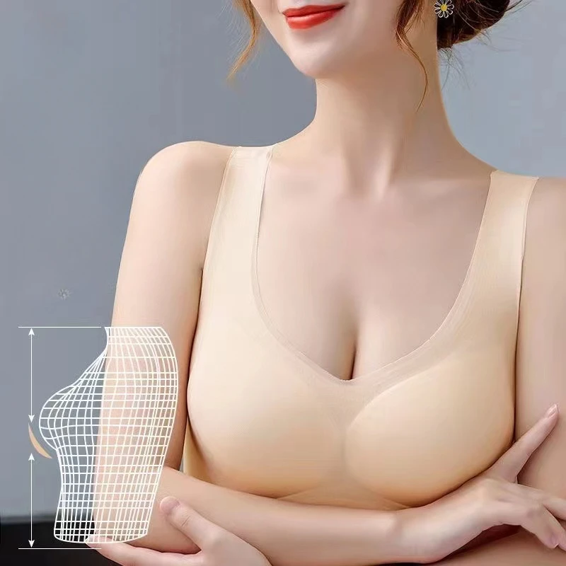 女性用ブラジャー シームレス ワイヤレス 超薄型ブラジャー  - Sleep Bra Bralette のレビューと価格