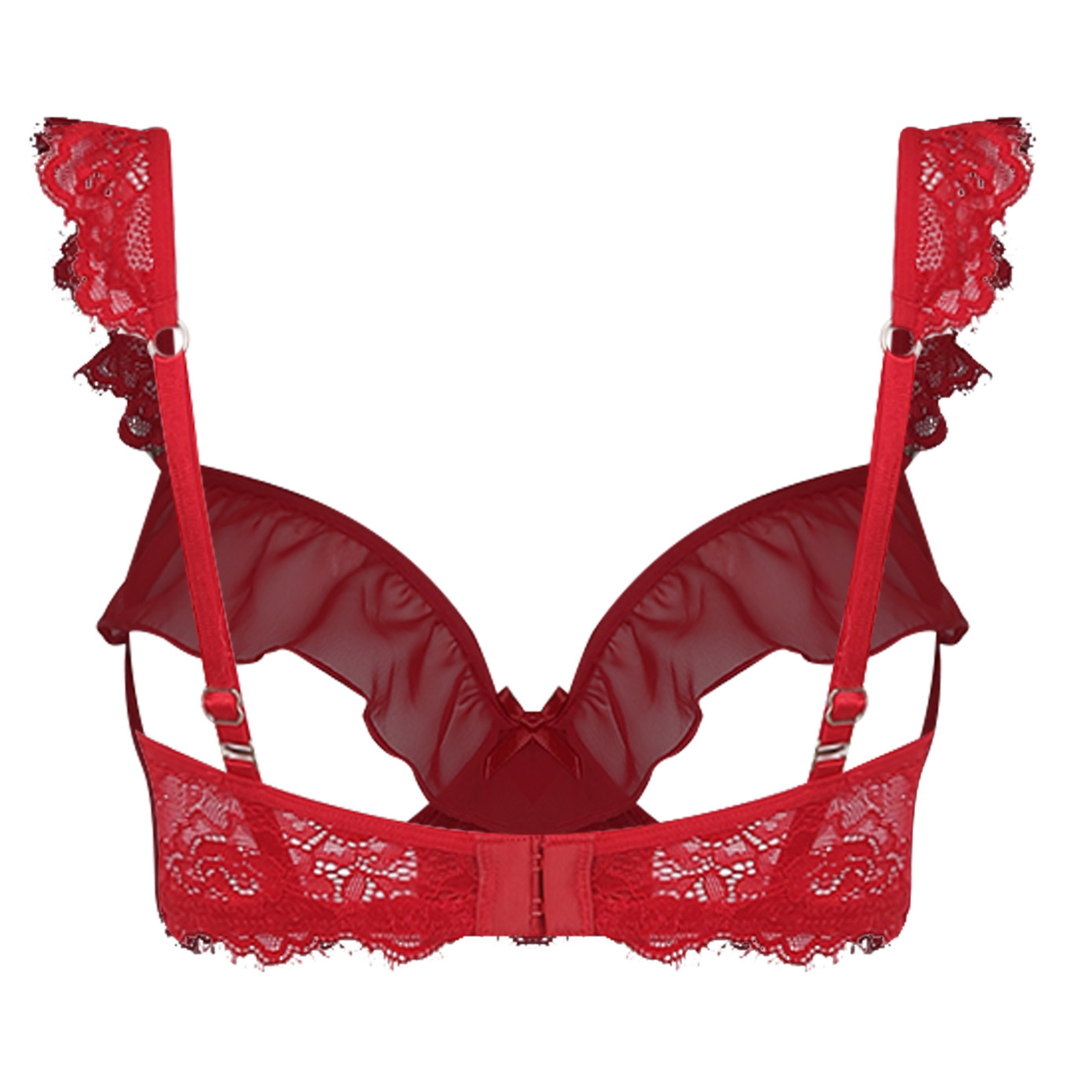女性用大人向けハネムーンランジェリー、カップレスブラトップ、 - Demi Bra Balconette のレビューと価格