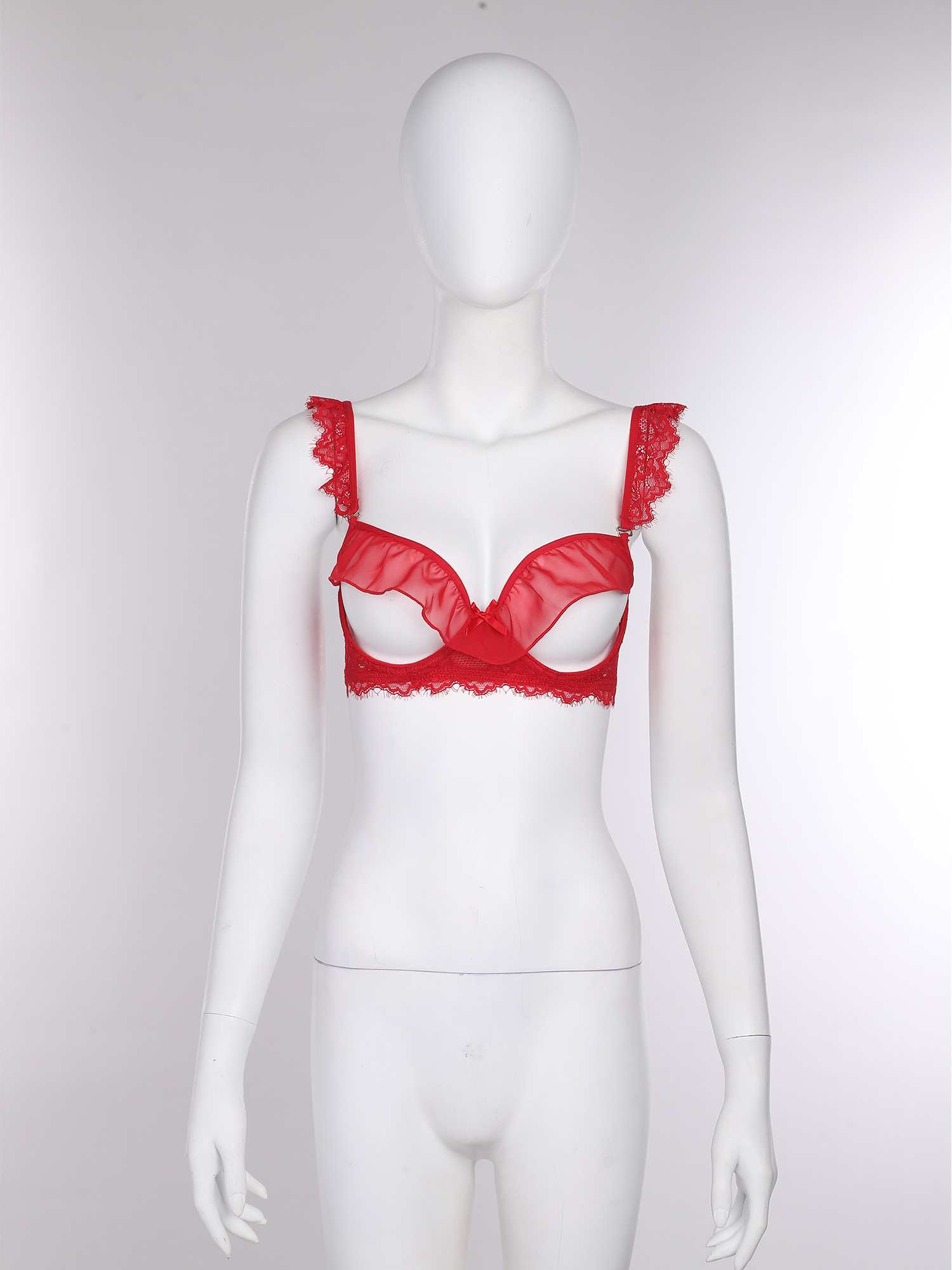 女性用大人向けハネムーンランジェリー、カップレスブラトップ、 - Demi Bra Balconette のレビューと価格