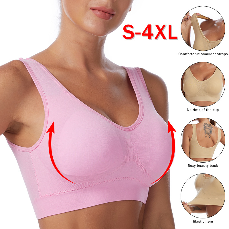 セクシーな女性のブラジャープラスサイズのシームレスな通気性の - Wirefree Bra Comfort のレビューと価格