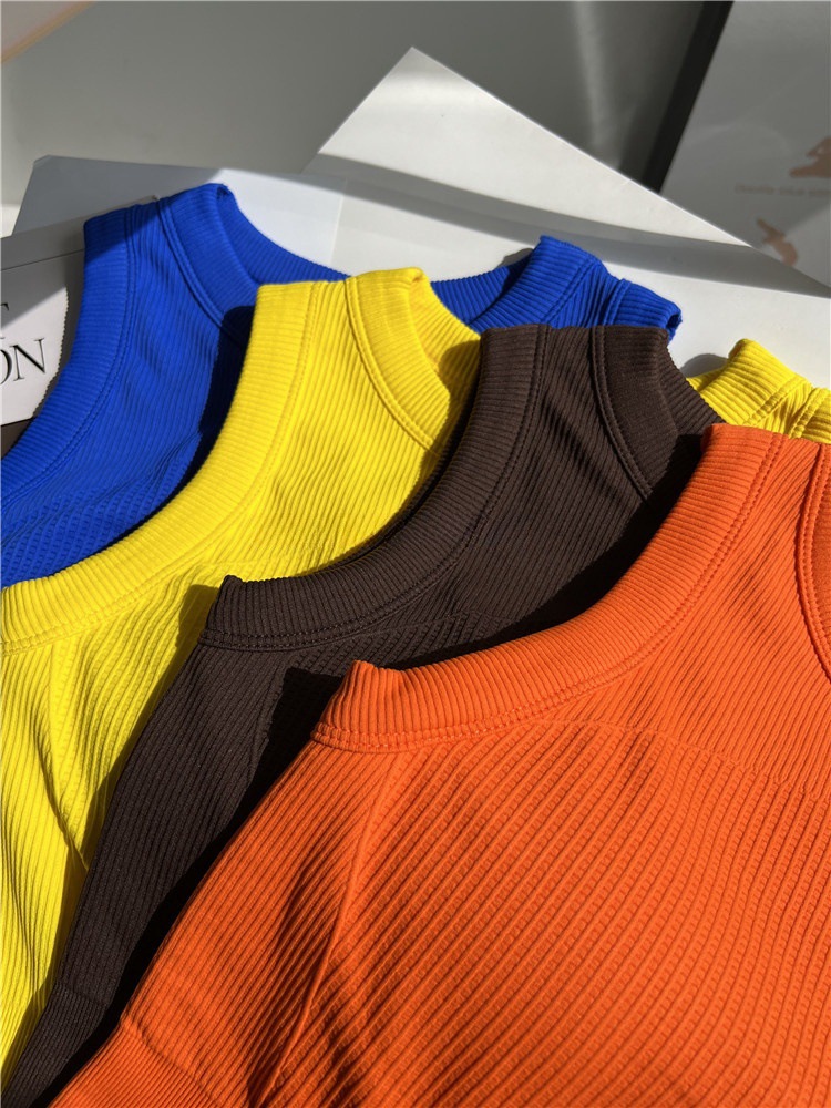 レディース キャンディーカラー ヨガタンクトップ - サイド - T Shirt Bra Seamless のレビューと価格