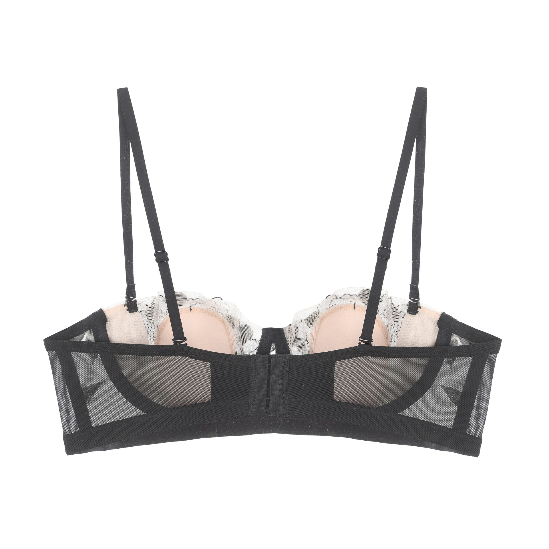 ピュルコーラル フローラルローズレース バルコネットブラ シ - Demi Bra Balconette のレビューと価格