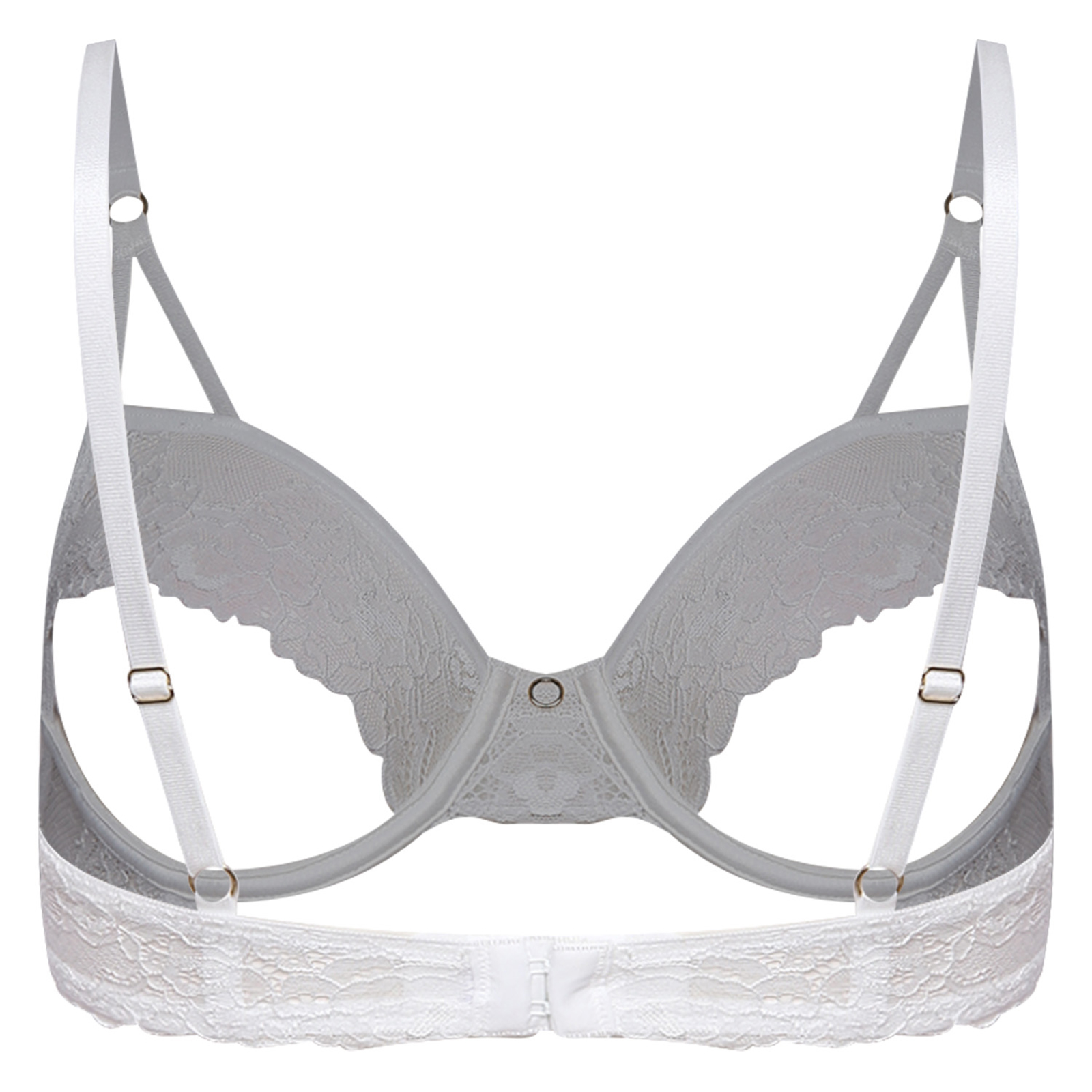 女性用セクシーな透かし彫りブラ、ソフトシースルーレース、プッ - Sheer Mesh Bra のレビューと価格