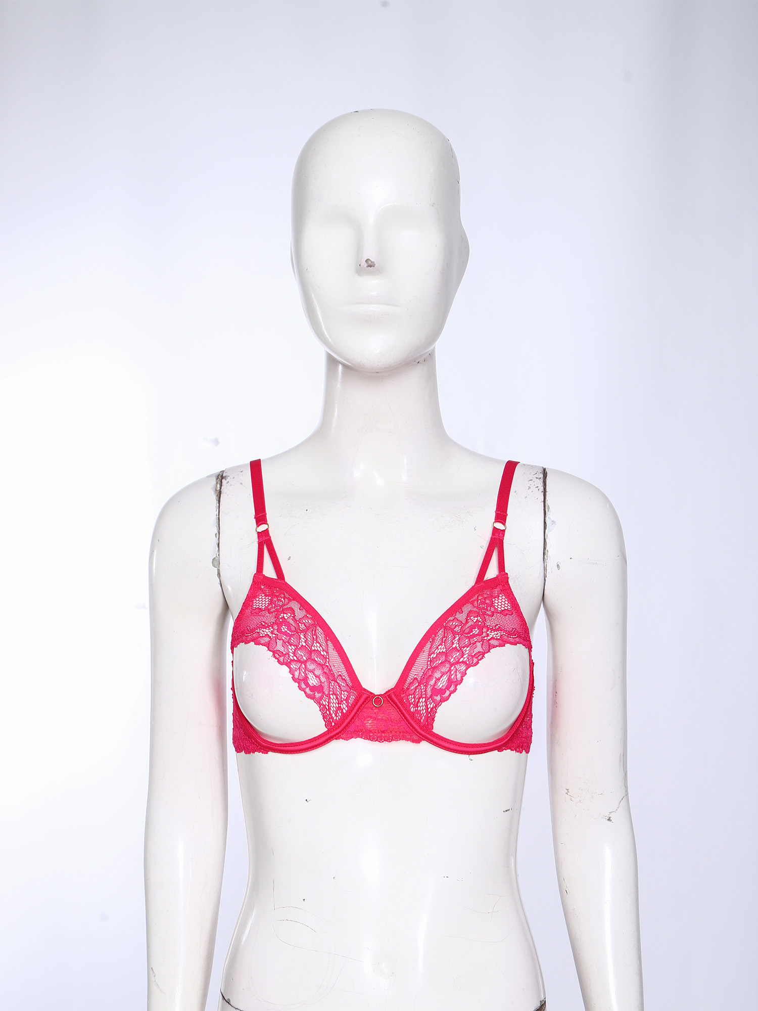 女性用セクシーな透かし彫りブラ、ソフトシースルーレース、プッ - Sheer Mesh Bra のレビューと価格