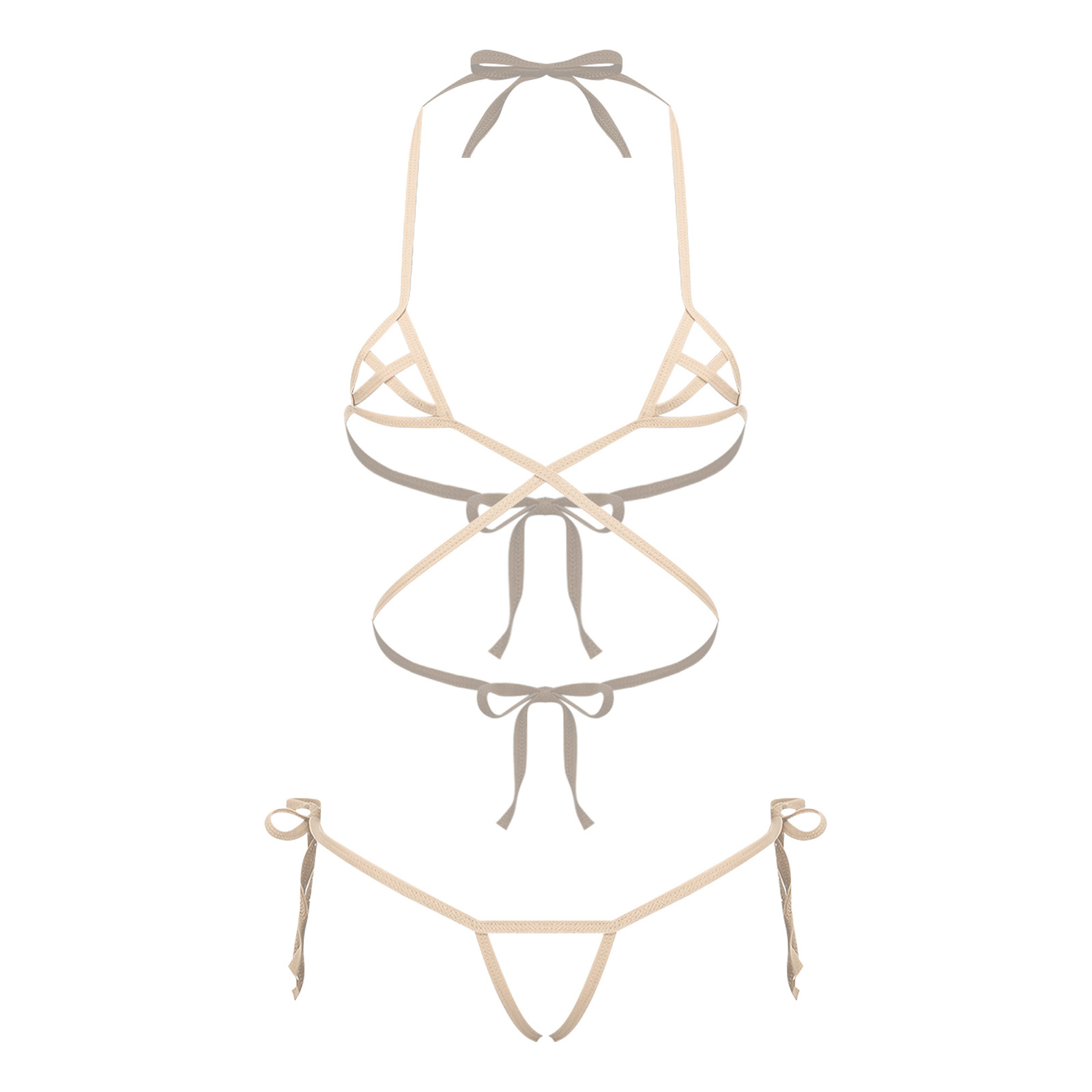 レディースランジェリー シースルービキニ水着セット レースア - Lace Bralette Set のレビューと価格
