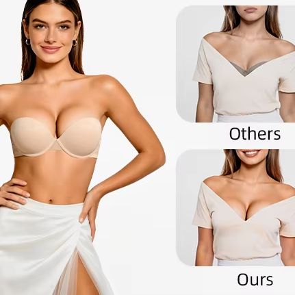 新しいプッシュアップブラジャー女性用レースパッド入りアンダー - Convertible Bra Multiway のレビューと価格