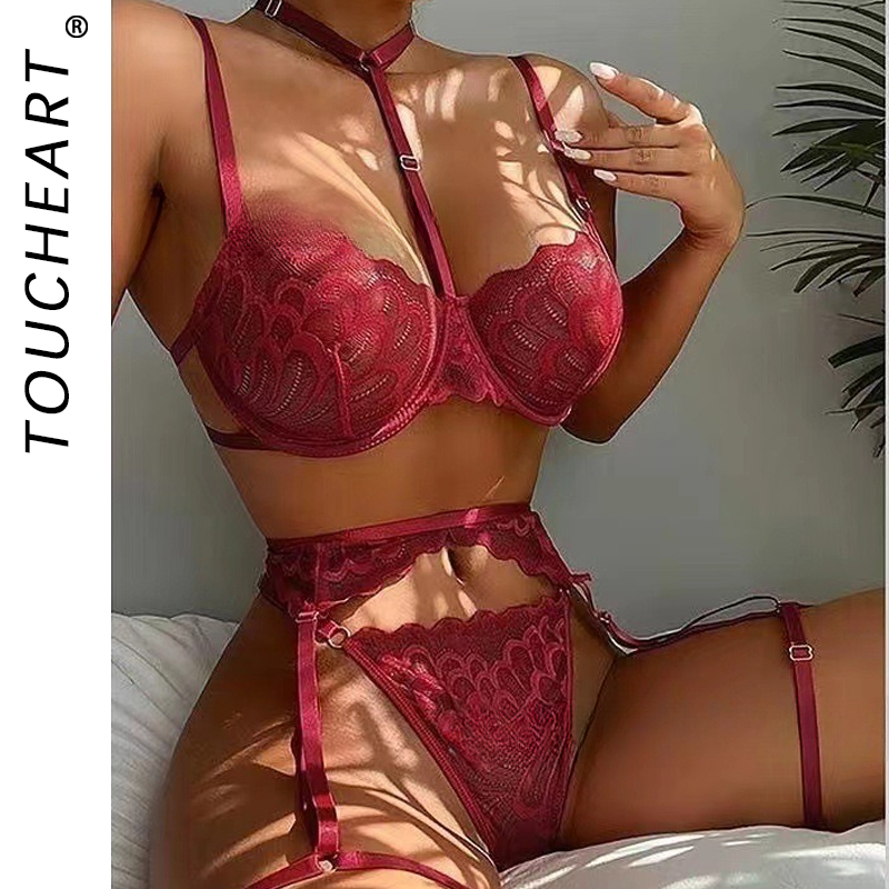 Toucheart セクシーな興味深い下着女性のためのホルタ - Sheer Bra Lace のレビューと価格