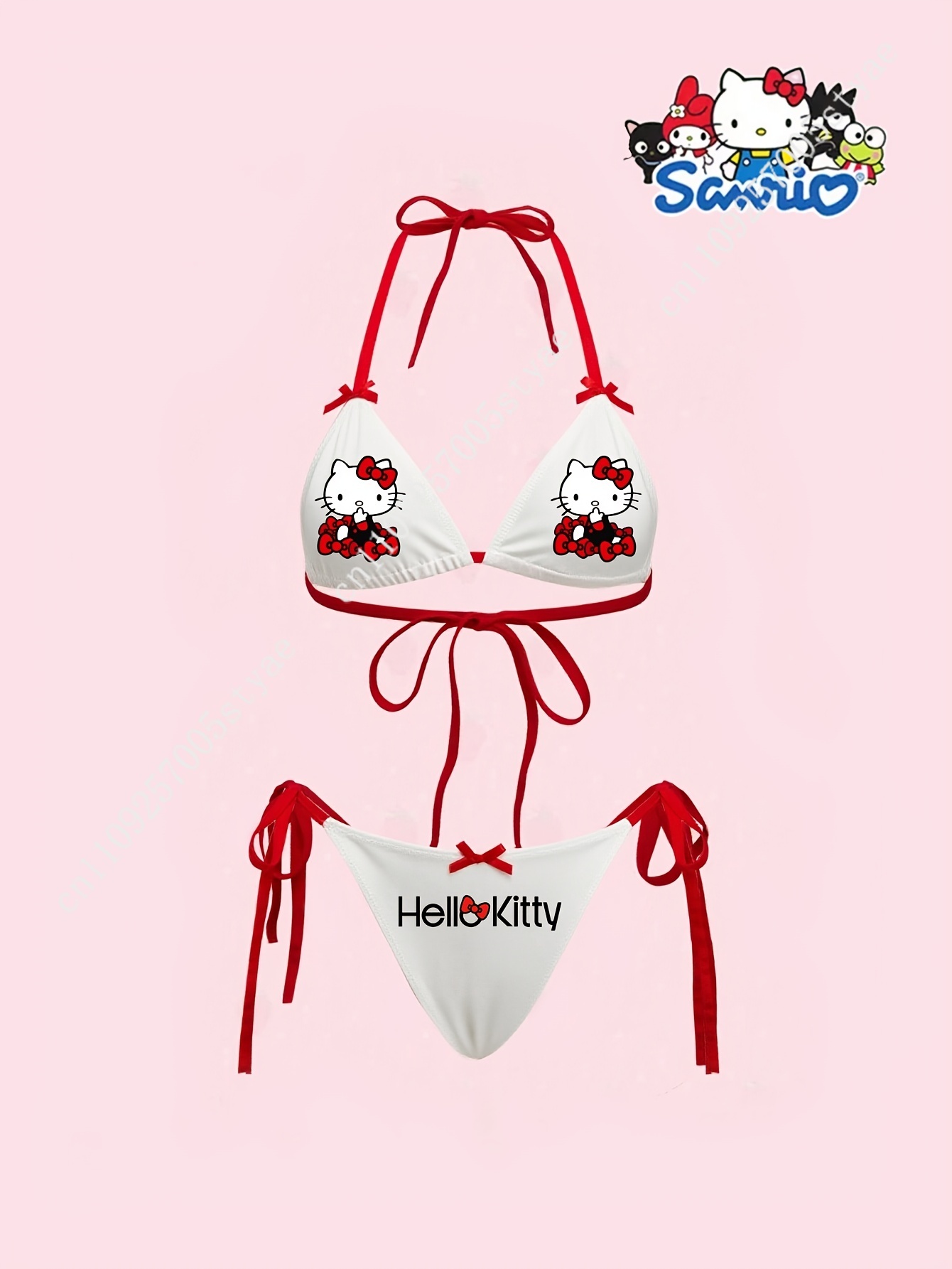 サンリオ ハローキティ レディース セクシー レッド ボウ  - Lace Bralette Set のレビューと価格