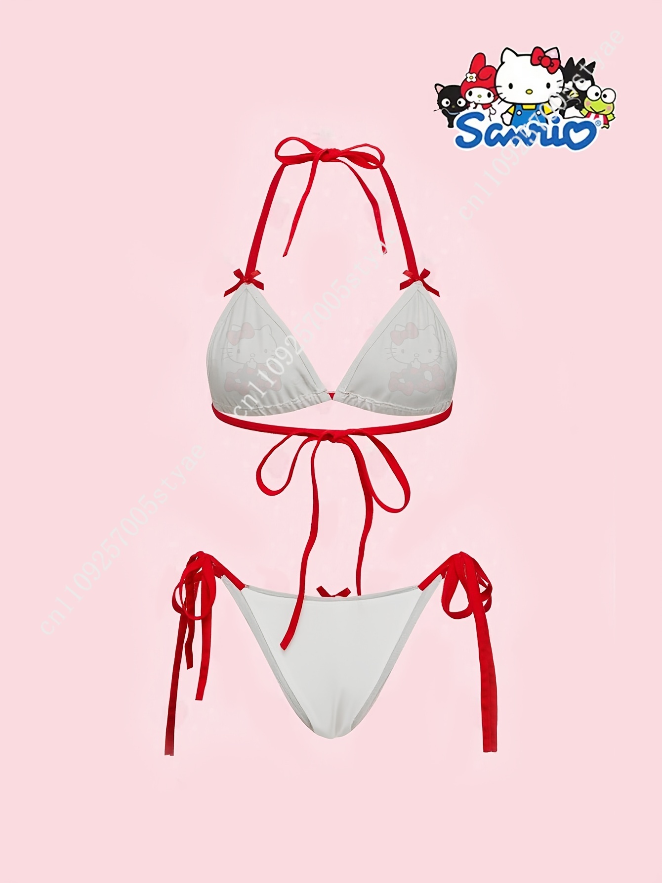 サンリオ ハローキティ レディース セクシー レッド ボウ  - Lace Bralette Set のレビューと価格