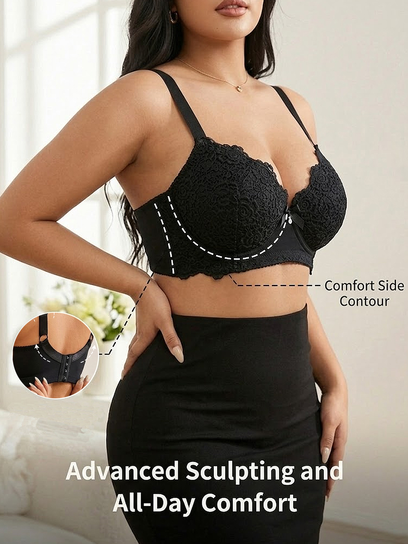 女性用プラスサイズ花柄プッシュアップブラ、アンダーワイヤー入 - Minimizer Bra Women のレビューと価格