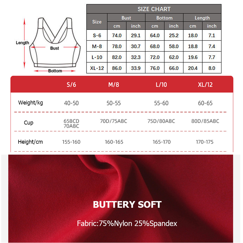 伸縮性のあるソフトスポーツ下着女性高衝撃フィットネスヨガブラ - Sports Bra Racerback のレビューと価格