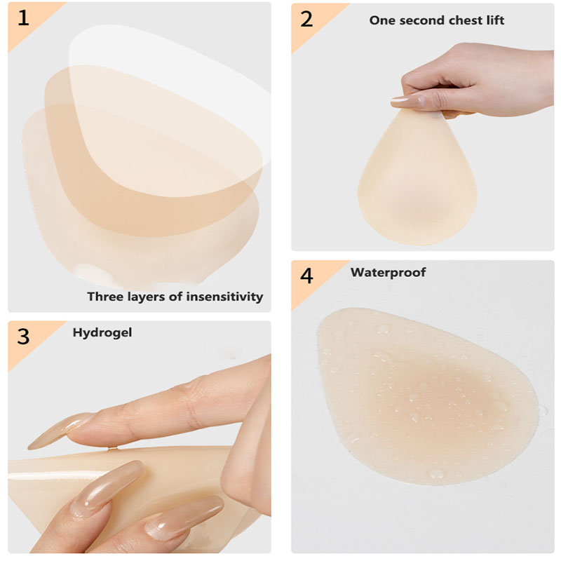 水滴型見えないブラ シリコンニップルカバー ブラパッド スト - Plunge Bra Push Up のレビューと価格