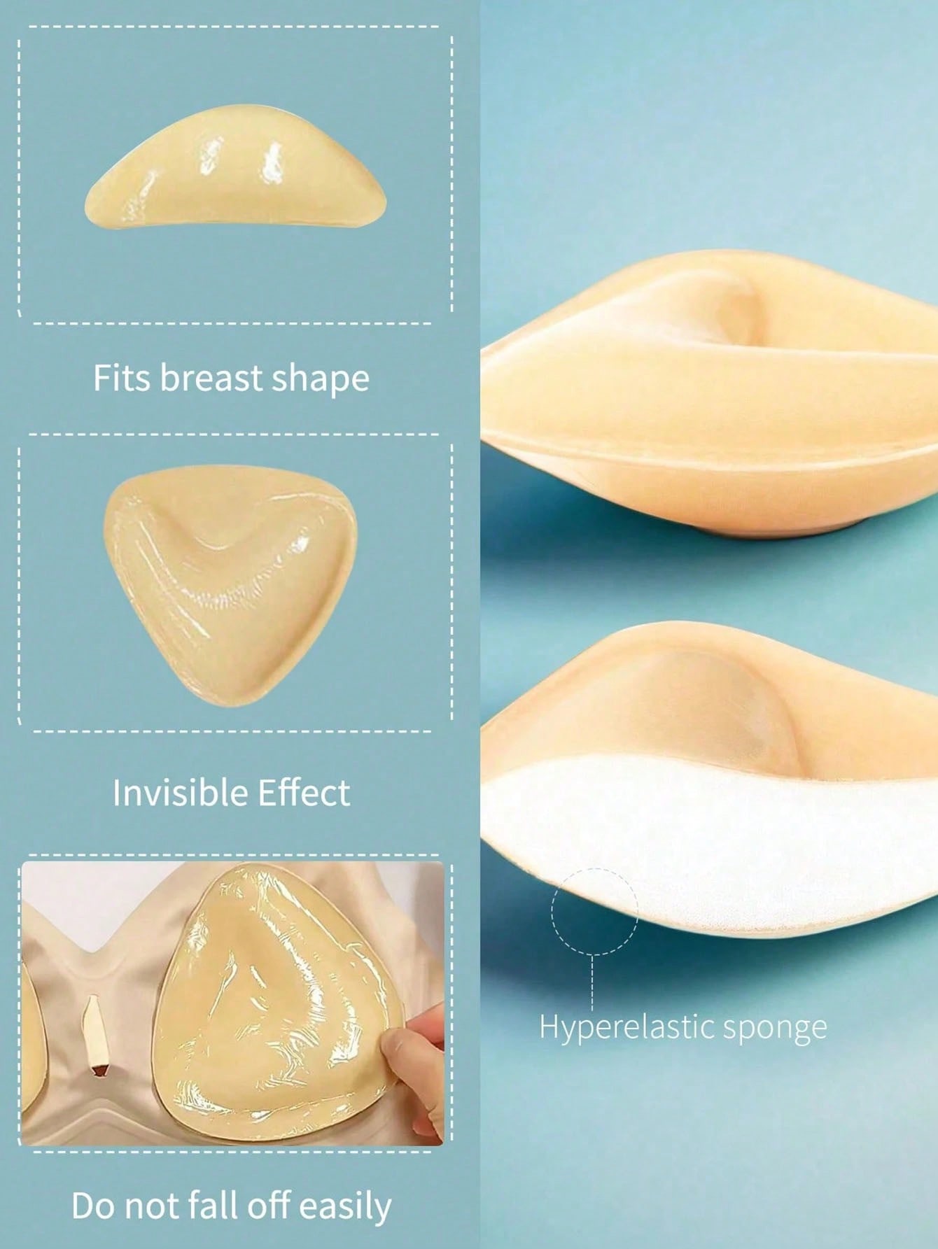 再利用可能な両面粘着式目に見えないブラリフトテープ2個、強力 - Strapless Bra Adhesive のレビューと価格