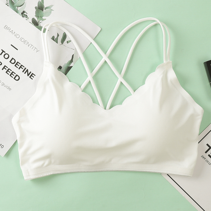 女性のためのセクシーな3Dスポーツブラ,シームレス,ストラッ - Lace Bralette Set のレビューと価格