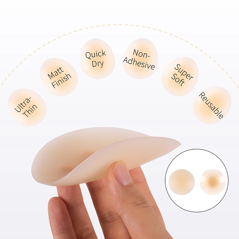 目に見えない自己粘着性のシリコーン胸の花びら,防水ステッカー - Strapless Bra Adhesive のレビューと価格