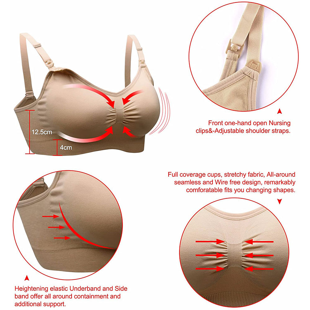レディースマタニティ授乳ブラジャー母親のシームレスなクリップ - Nursing Bra Clip のレビューと価格