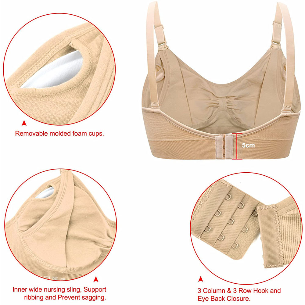 レディースマタニティ授乳ブラジャー母親のシームレスなクリップ - Nursing Bra Clip のレビューと価格