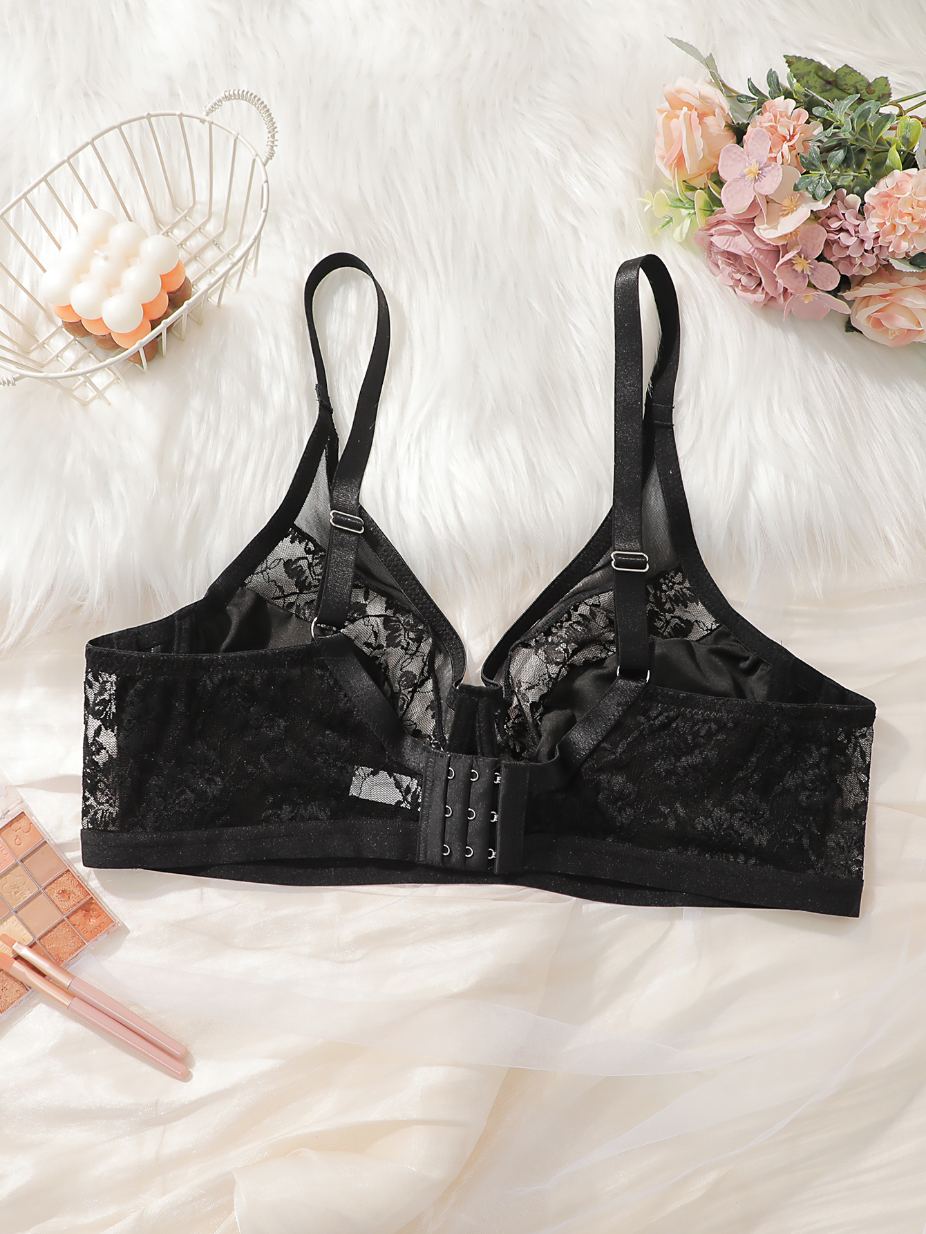 プラスサイズレースミニマイザーブラ、レースメッシュアンダーワ - Minimizer Bra Women のレビューと価格