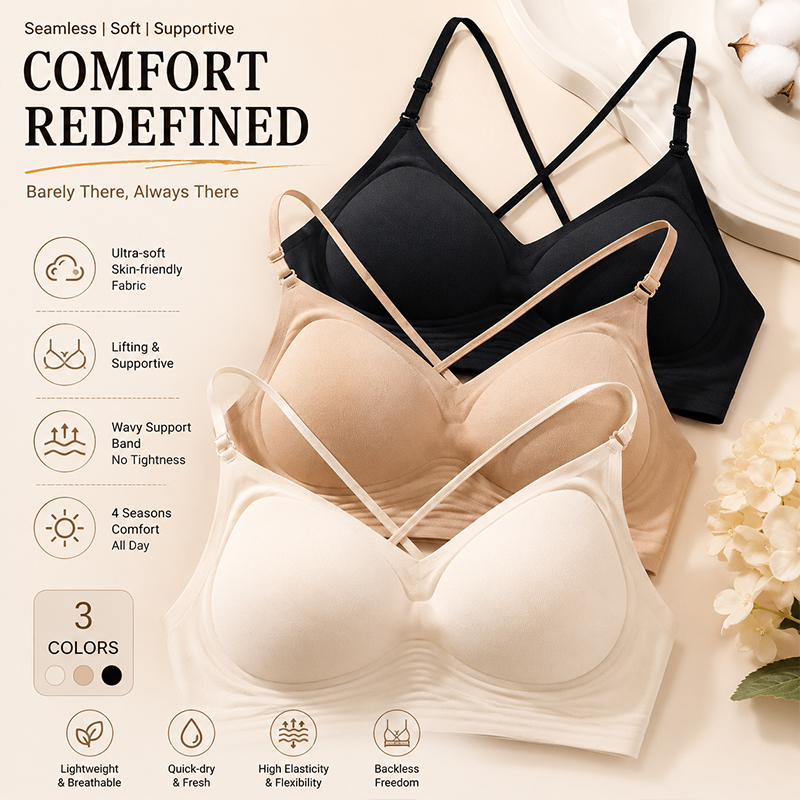 FINETOO シームレスウェーブサポートバンドブラレット  - Sleep Bra Bralette のレビューと価格