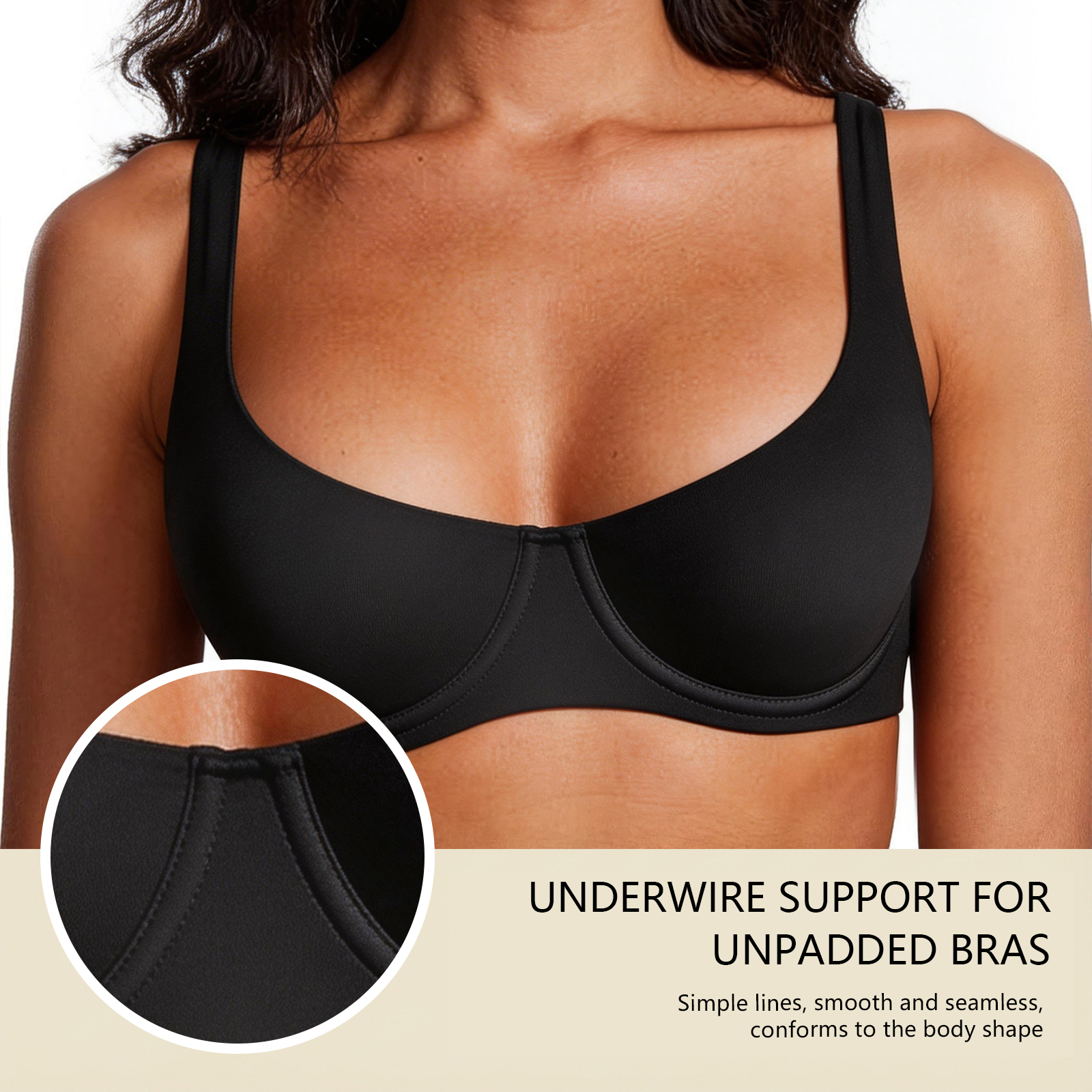 レディースノンワイヤーバルコネットスポーツブラ、サポート力の - Demi Bra Balconette のレビューと価格