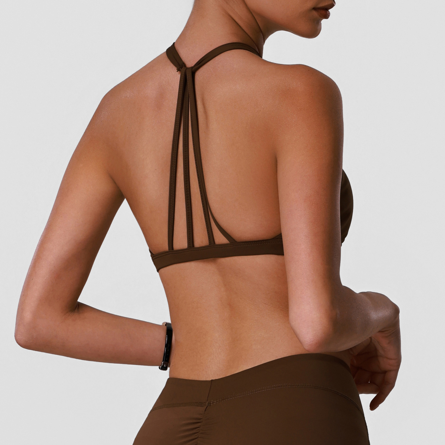 女性ソフトスポーツ下着無地高衝撃ジムヨガブラ通気性速乾フィッ - Sports Bra Racerback のレビューと価格