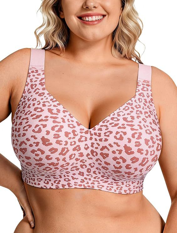 プラスサイズ ワイヤレス ジェリーブラ レディース サポート - Minimizer Bra Women のレビューと価格