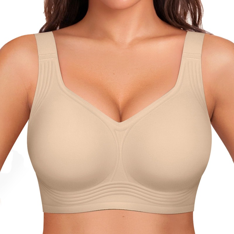 プラスサイズ ワイヤレス ジェリーブラ レディース サポート - Minimizer Bra Women のレビューと価格
