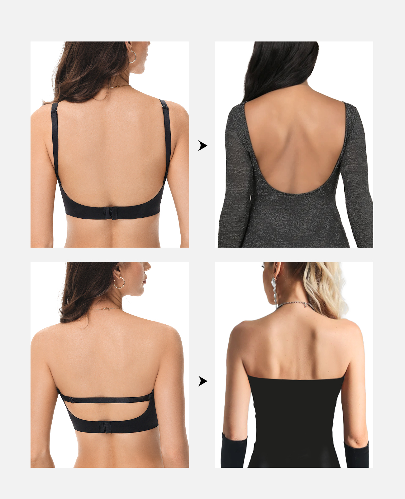 新しい女性用ブラジャー、デイリーセクシー薄型パッド入りレース - Convertible Bra Multiway のレビューと価格