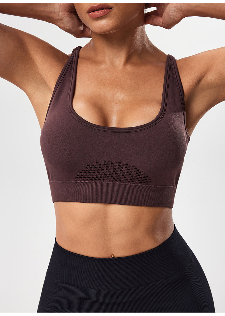 女性用ホローバック調節可能ストラップスポーツブラ通気性メッシ - Sports Bra Racerback のレビューと価格