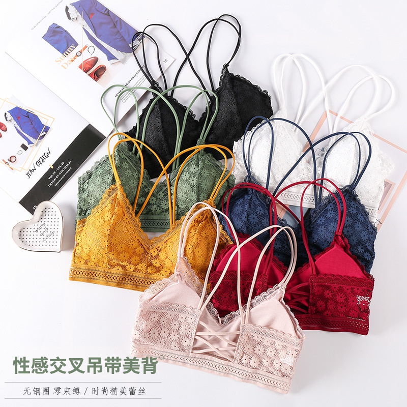3Dセクシーなランジェリーシームレススポーツブラuタイプ背中 - Lace Bralette Set のレビューと価格