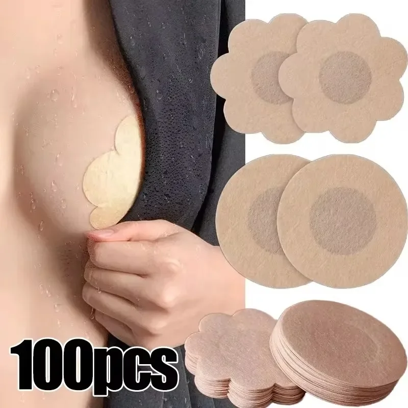10/100 個女性乳首カバー自己粘着リフトアップ胸花びら女 - Strapless Bra Adhesive のレビューと価格