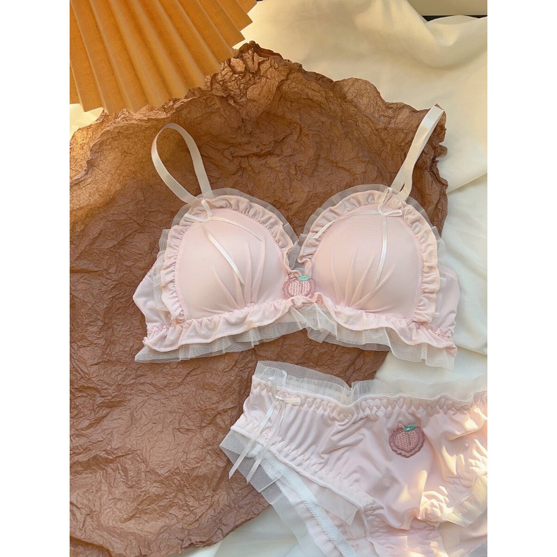 スイートトライアングルブラレットセットノンワイヤー薄型レース - Sleep Bra Bralette のレビューと価格