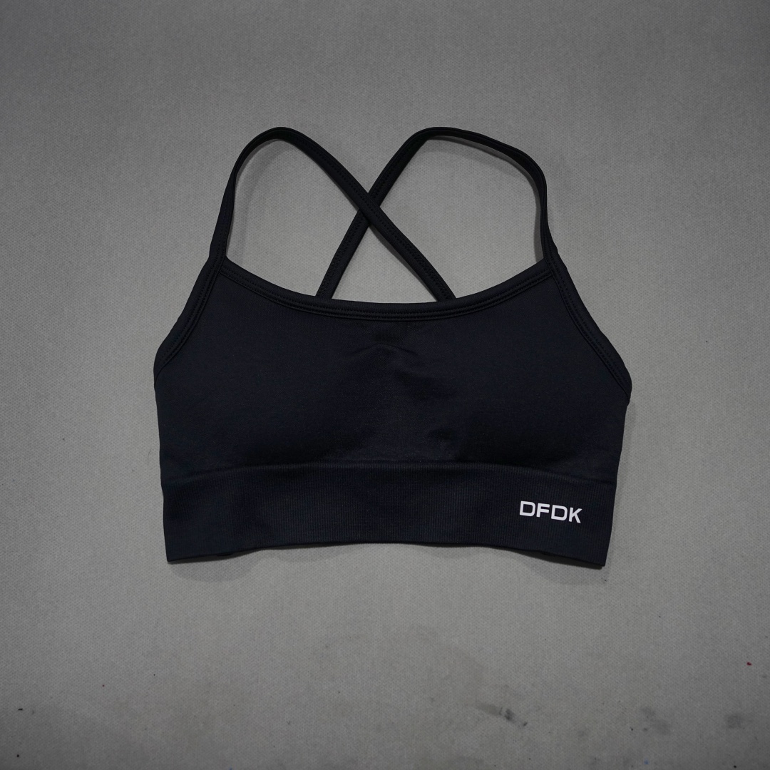 DFDK リブ編みシームレスクロスバックヨガブラ女性用ワイヤ - Minimizer Bra Women のレビューと価格